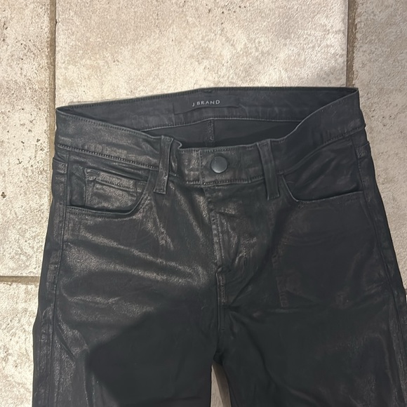 J Brand Selena Mid Rise Crop Boot (Size 26) in Coated Black - Picture 3 of 10